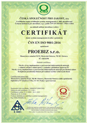 certifikát