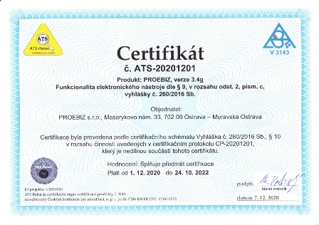 Certifikát